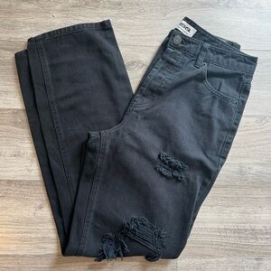 Black Distressed Jeans